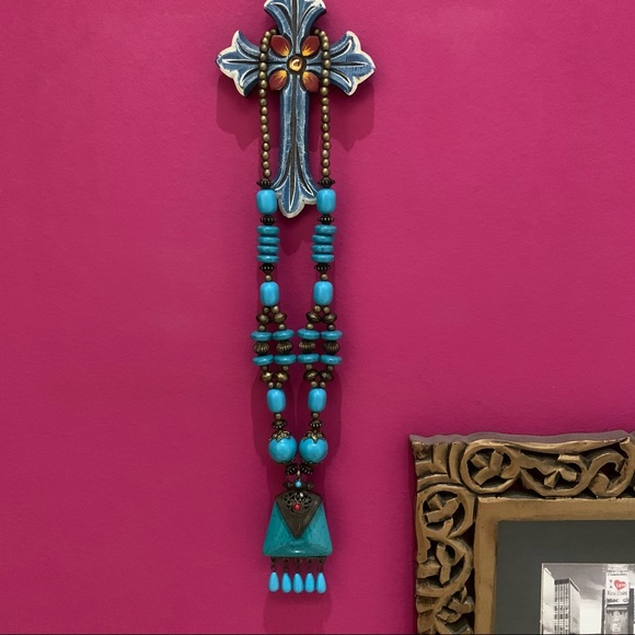 💙 Beautiful Turquoise Antique Finish Necklace - Picture 4 of 9